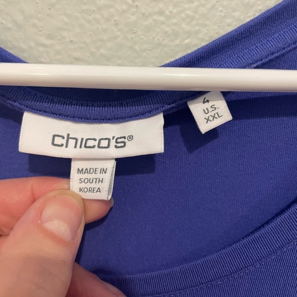 Chico's Vibrant Periwinkle Blouse - Picture 2 of 5